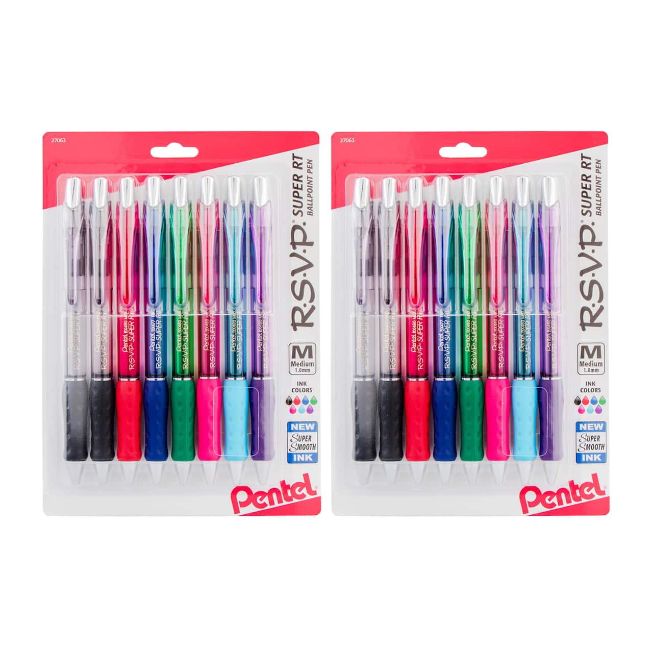 Pentel® R.S.V.P.® Super RT Retractable Ballpoint Pen, 2 Packs of 8